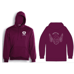 Hoodies pull over maroon with artwork design - 2024