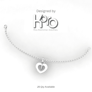 HeartKids x Koro Silver Bracelet with Charm